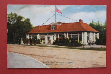 Postcard PC New York 1905-1925 Zoological Park Boat House Restaurant USA US United States
